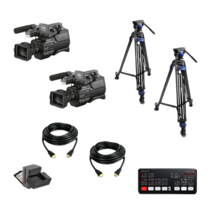 Sony HXR-MC2500×2 Special Full Package Live Streaming+Tripod 2, Blackmagic ATEM Mini Pro, Kabel HDMI 2, Acc (Memory, Battery, Charger)